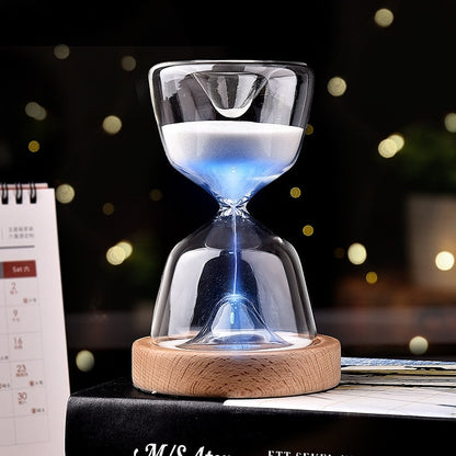 Luminous Remote Control Glass Hourglass 15 Minutes Time Timer