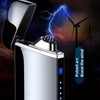 Rechargeable Windproof Metal Flameless Electric Dual Arc USB Lighter