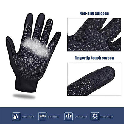 Winter Gloves for Motorcycle Cycling - Unisex L Black