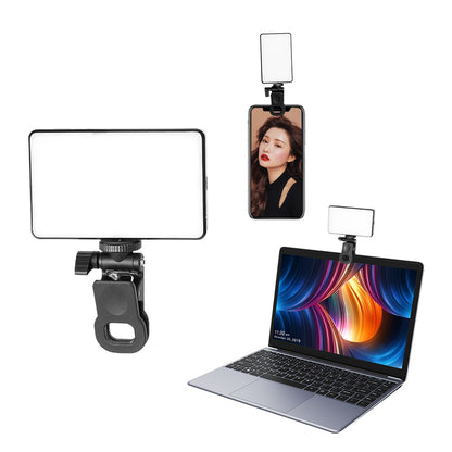 120 LED Video Light with Clip & Phone Holder