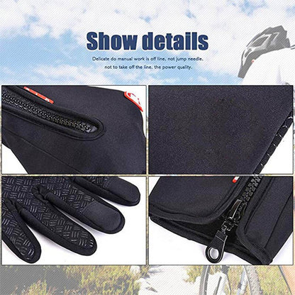 Winter Gloves for Motorcycle Cycling - Unisex L Black