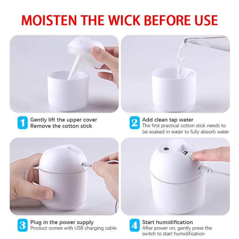 Mini Portable Air Humidifier with Aromatherapy Diffuser