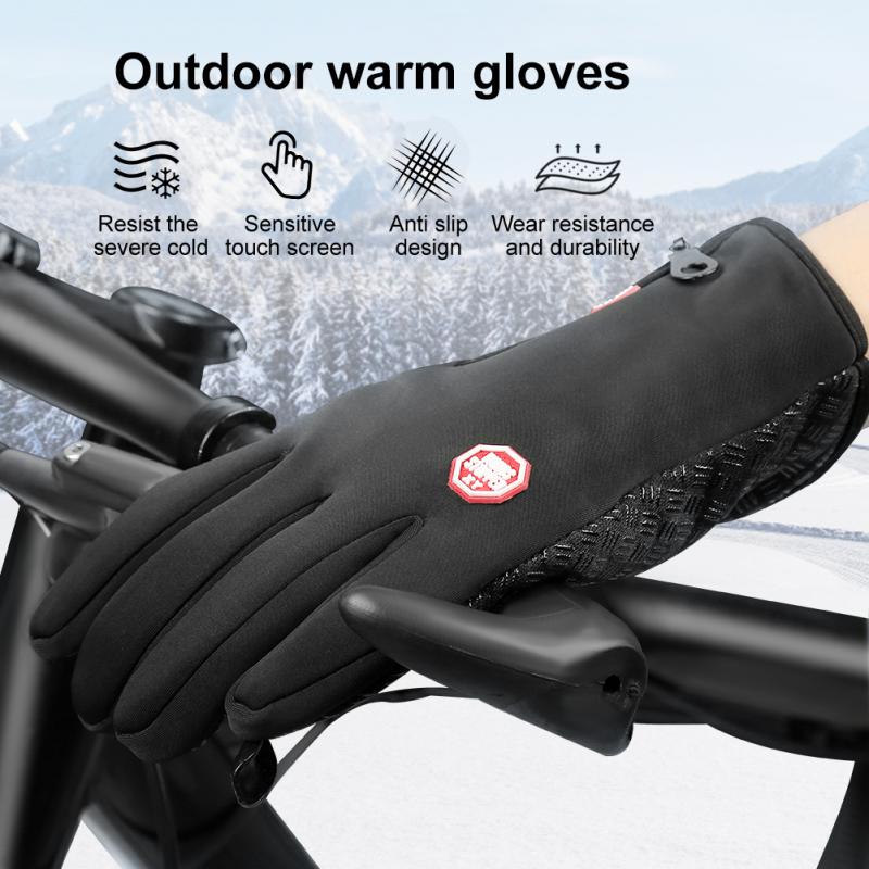 Winter Gloves for Motorcycle Cycling - Unisex L Black